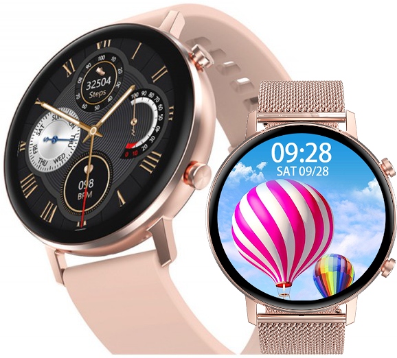 Dámske hodinky - Dámske hodinky Smartwatch Dámske hodinky PL + 2 pruhy