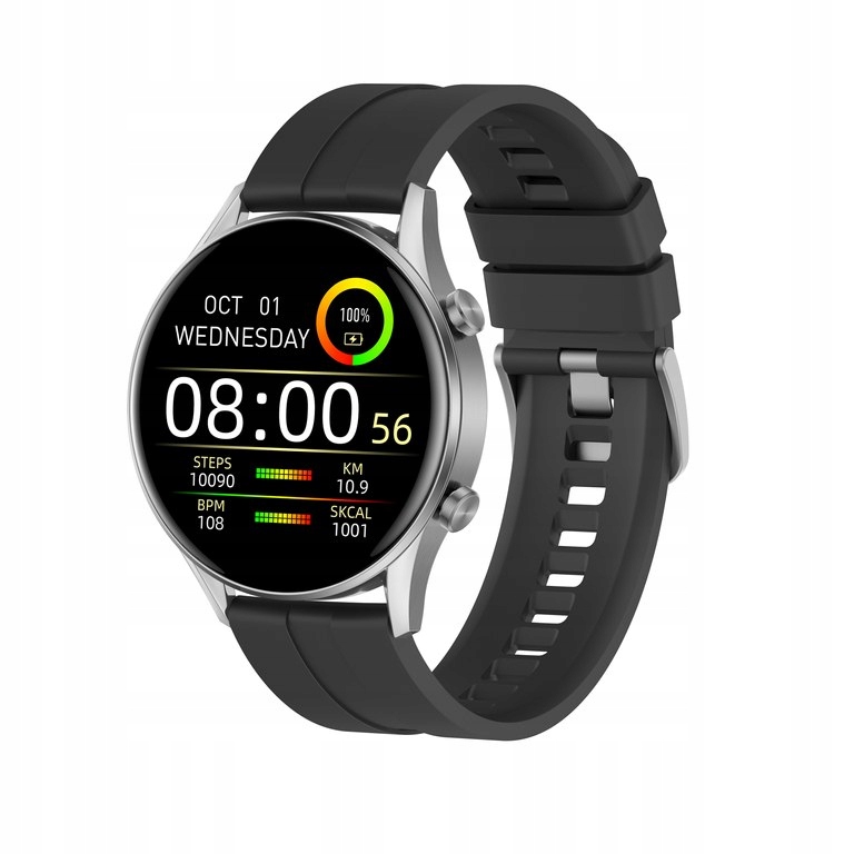 Unisex hodinky - Pánske smartwatch G. Rossi Silver/Black