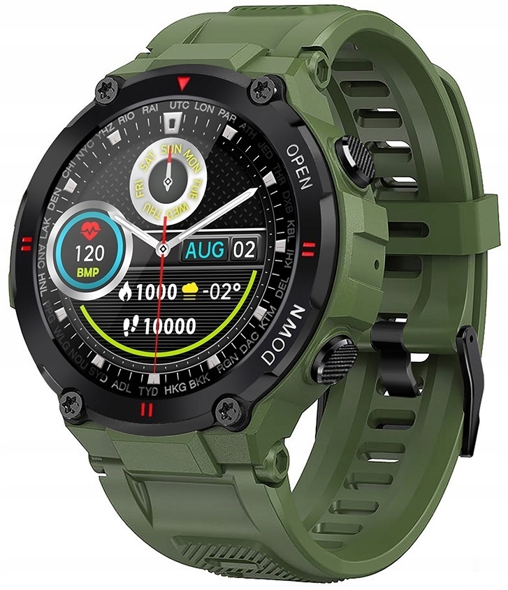 Pánské hodinky - Monitor krvného tlaku vo vojenských smartwatch 400 mAh
