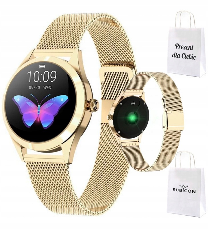 Dámske hodinky -  Smartwatch Rubicon Rnbe37 Dámske Zlaté hodinky Sia