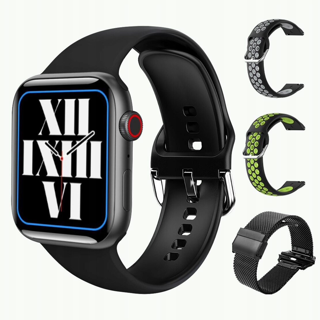Unisex hodinky -  Smartwatch Watch-12 Black Add-On3 44 mm
