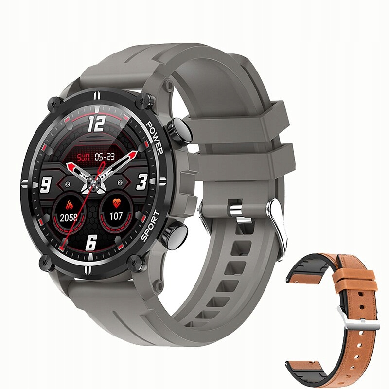 Unisex hodinky - Smartwatch Watch -2 -Gray Brown SI 22 mm