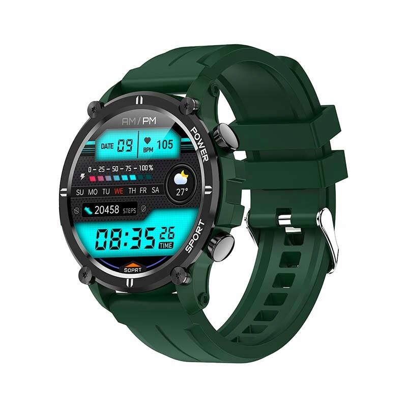 Unisex hodinky - Smartwatch Watch-19 Green 22 mm