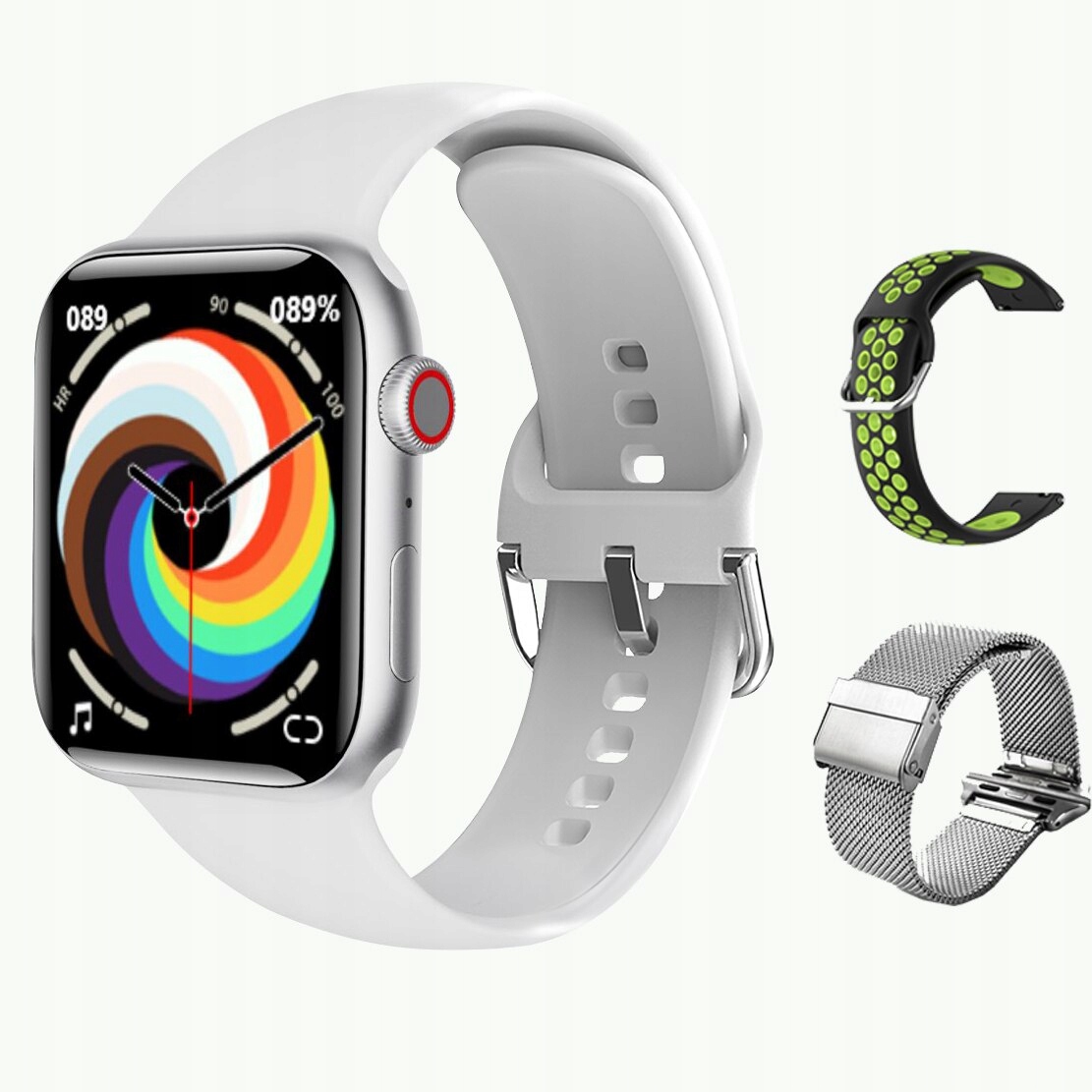 Unisex hodinky - Smartwatch Watch-18-Silver Silver Grey 44 mm