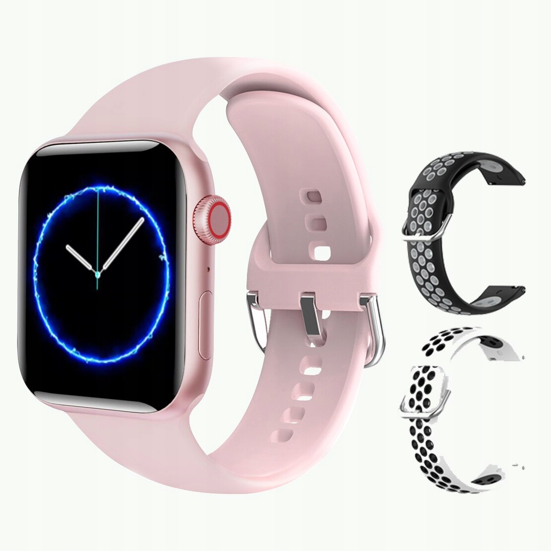 Unisex hodinky - Smartwatch Watch-24 Pink Wt Grey 44 mm