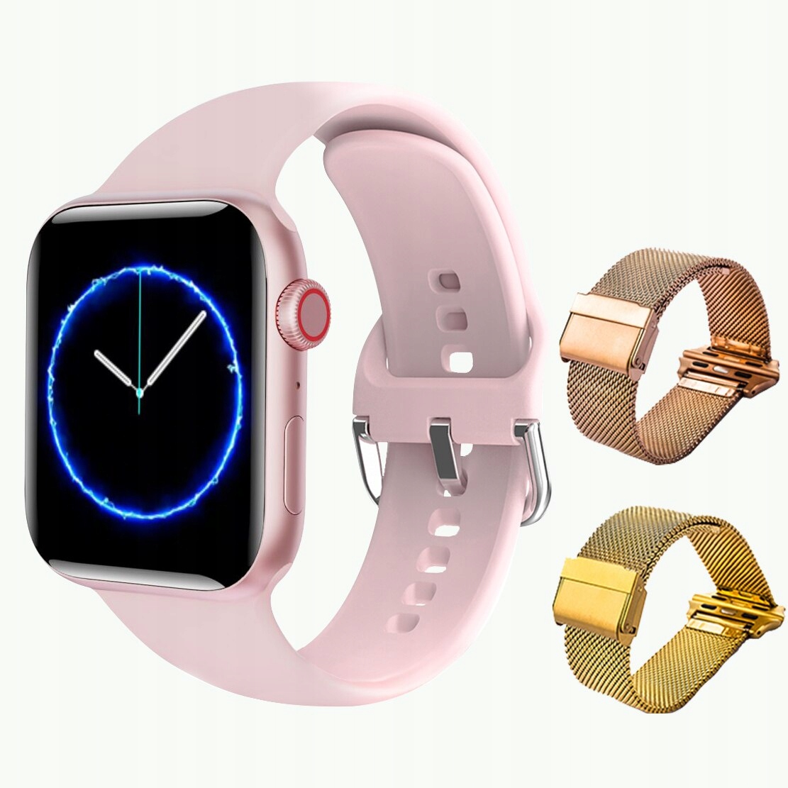 Unisex hodinky - Smartwatch Watch-27 Pink Gold 44 mm