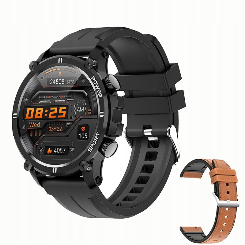 Unisex hodinky - Smartwatch Watch-3 Black Brown SI 22 mm