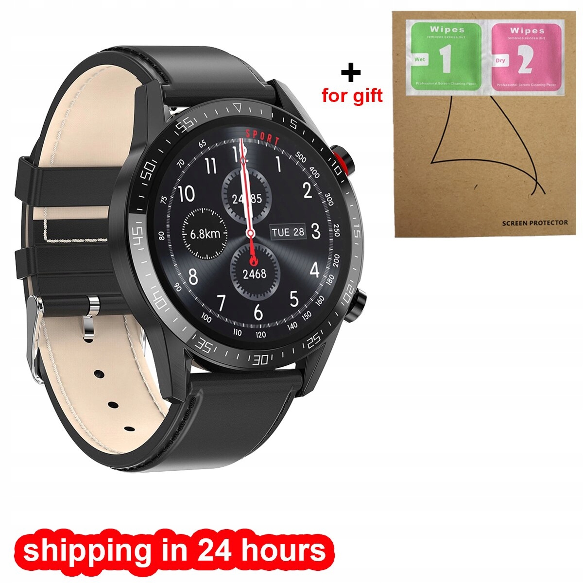 Unisex hodinky -  Smartwatch Watch-Bk-SKóra