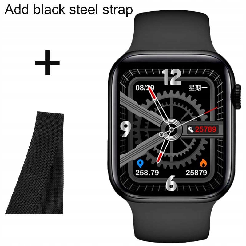 Unisex hodinky - Smartwatch Watch-bk Pridajte čiernu oceľ