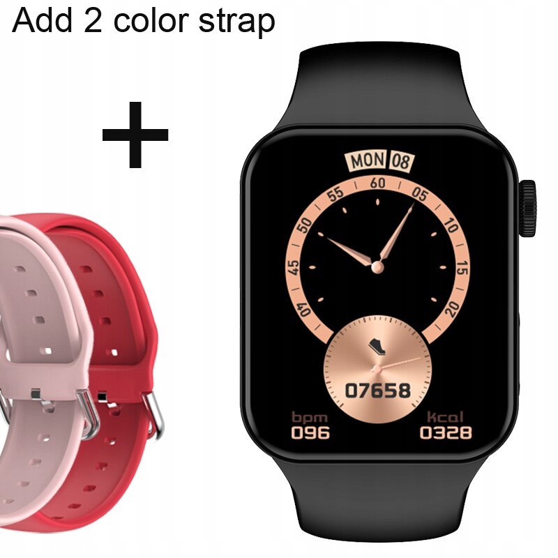 Unisex hodinky - Smartwatch Watch-bk Pridajte ružovú červenú farbu