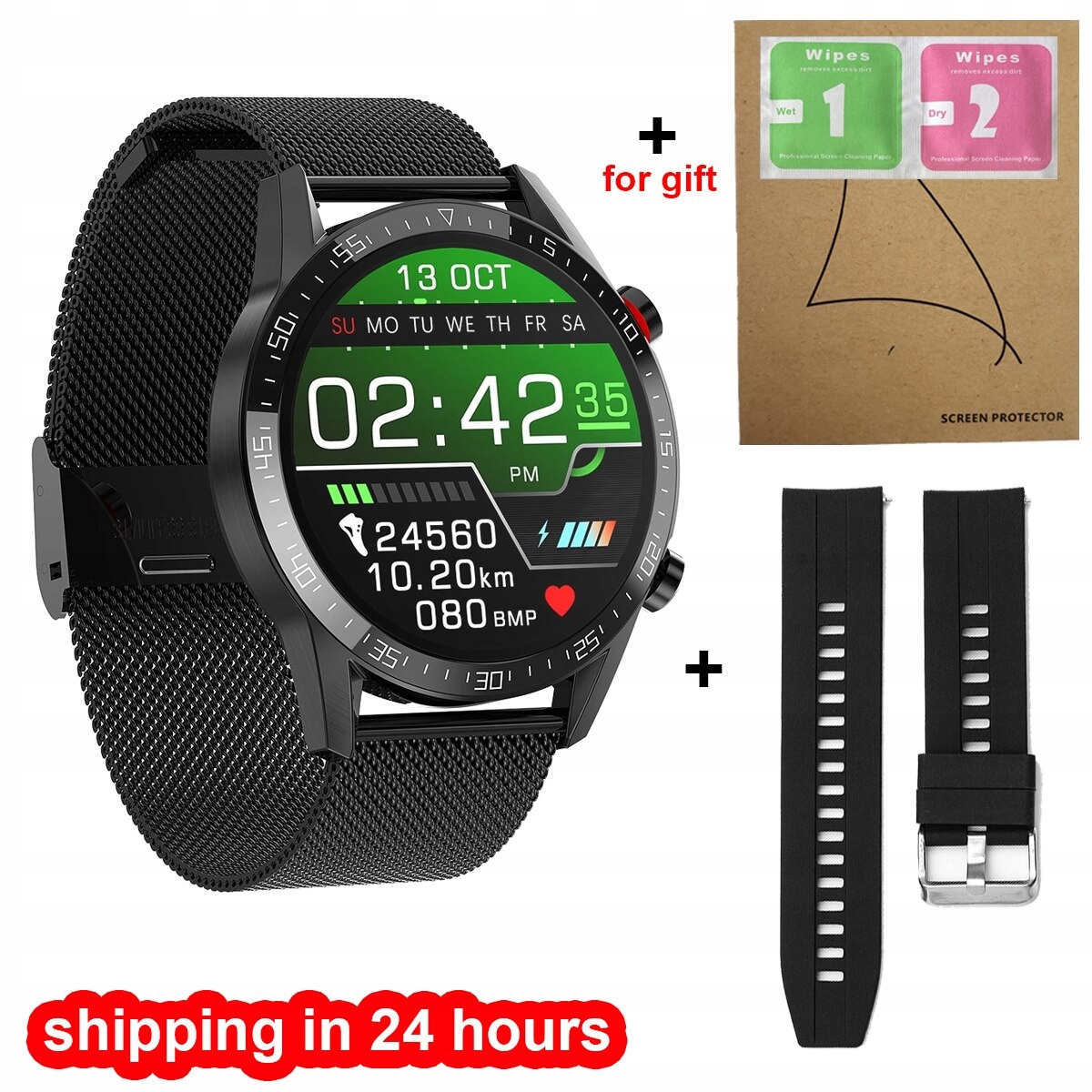 Unisex hodinky -  Smartwatch Watch-BK-STAL BK-GUMA