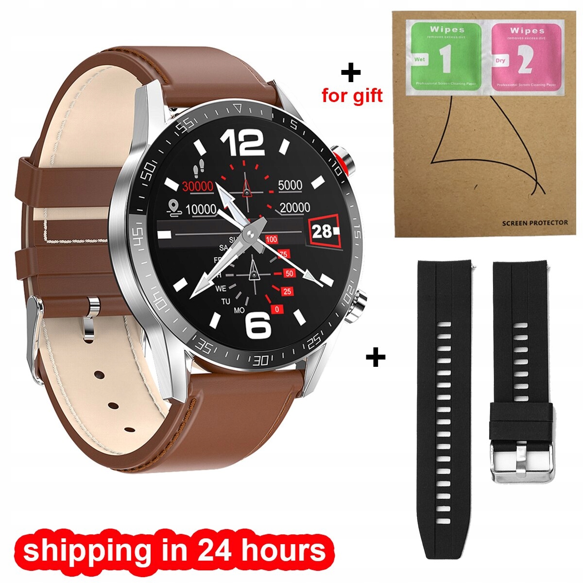 Unisex hodinky - Smartwatch Watch-Bn-SKóra BK-GUMA