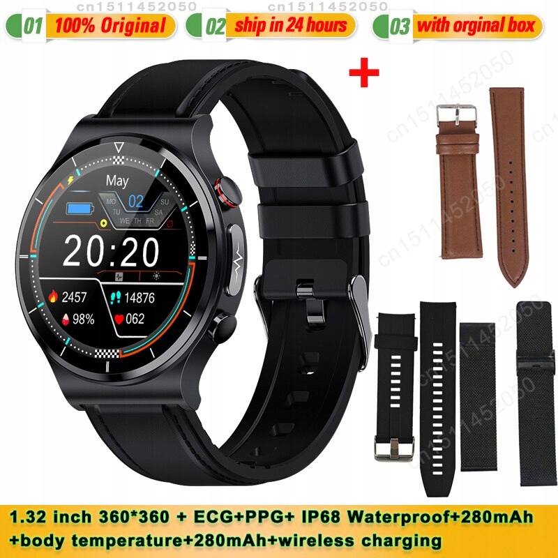 Unisex hodinky - Smartwatch Watch-Beige s originálnou krabicou