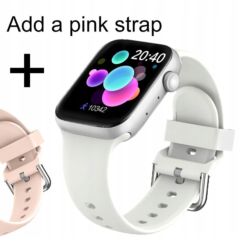 Unisex hodinky - Smartwatch Watch-White Pridať ružovú