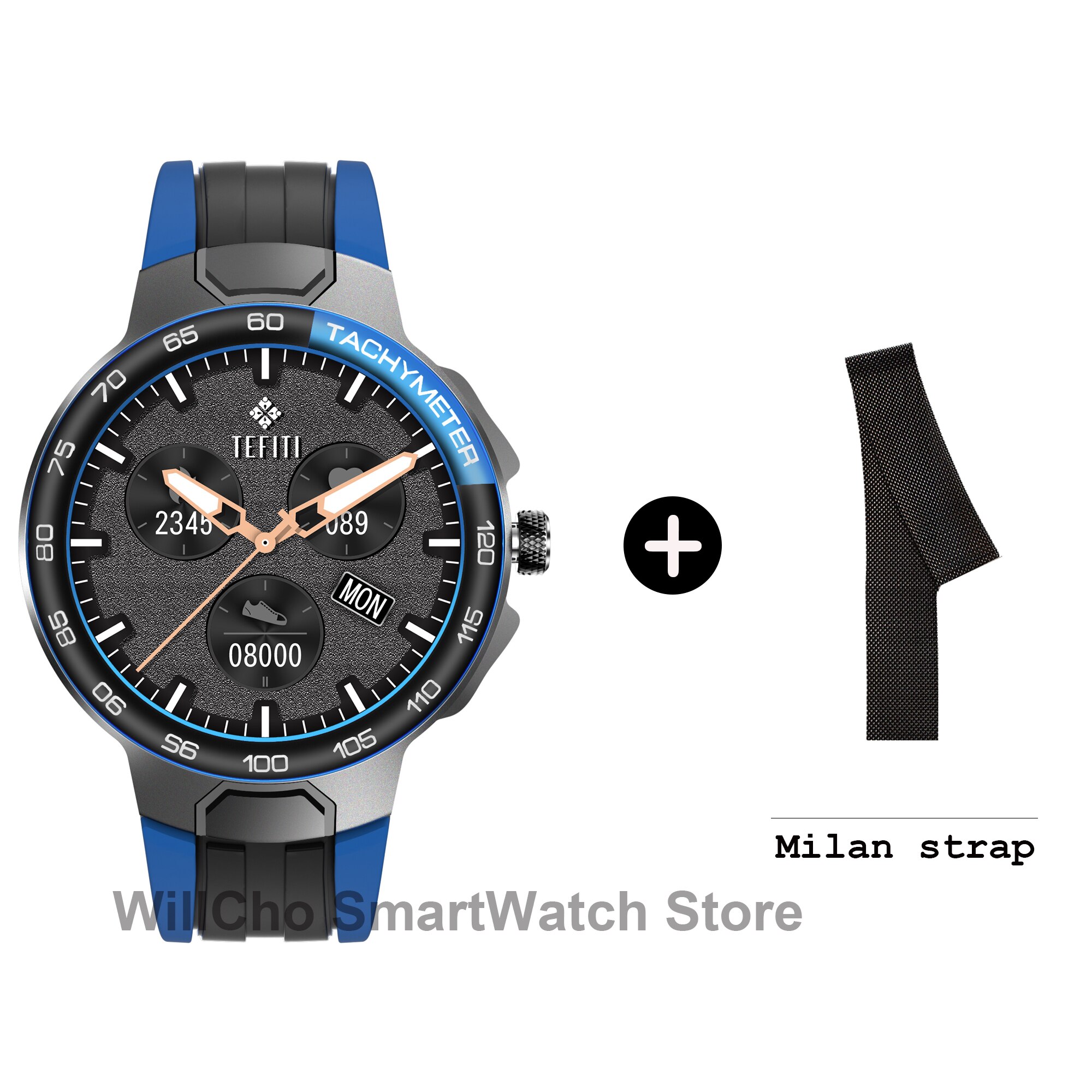 Unisex hodinky - Smartwatch Watch-Blae-Milan