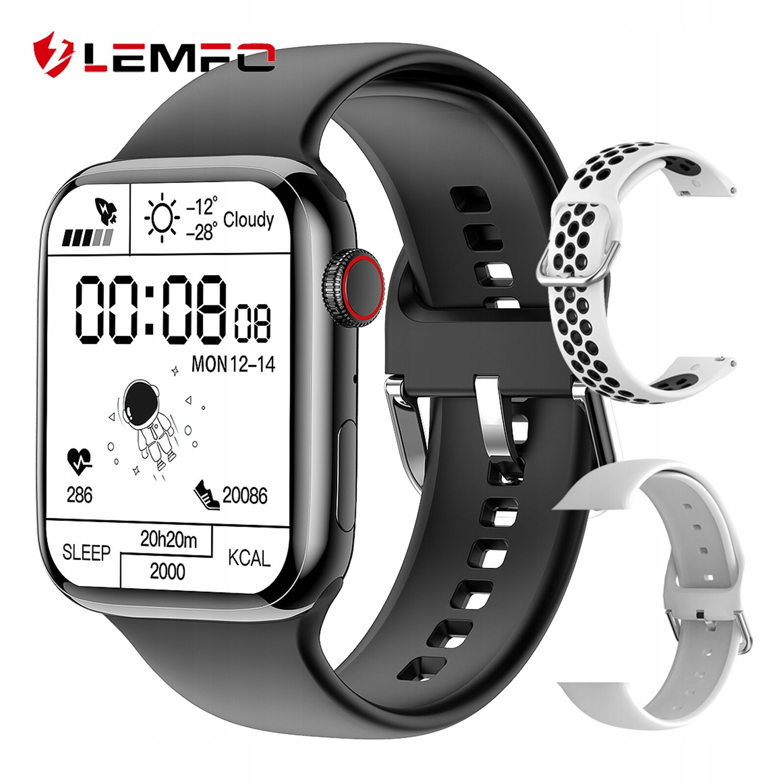 Unisex hodinky -  Smartwatch Watch-Black Set 7 44 mm pd7max