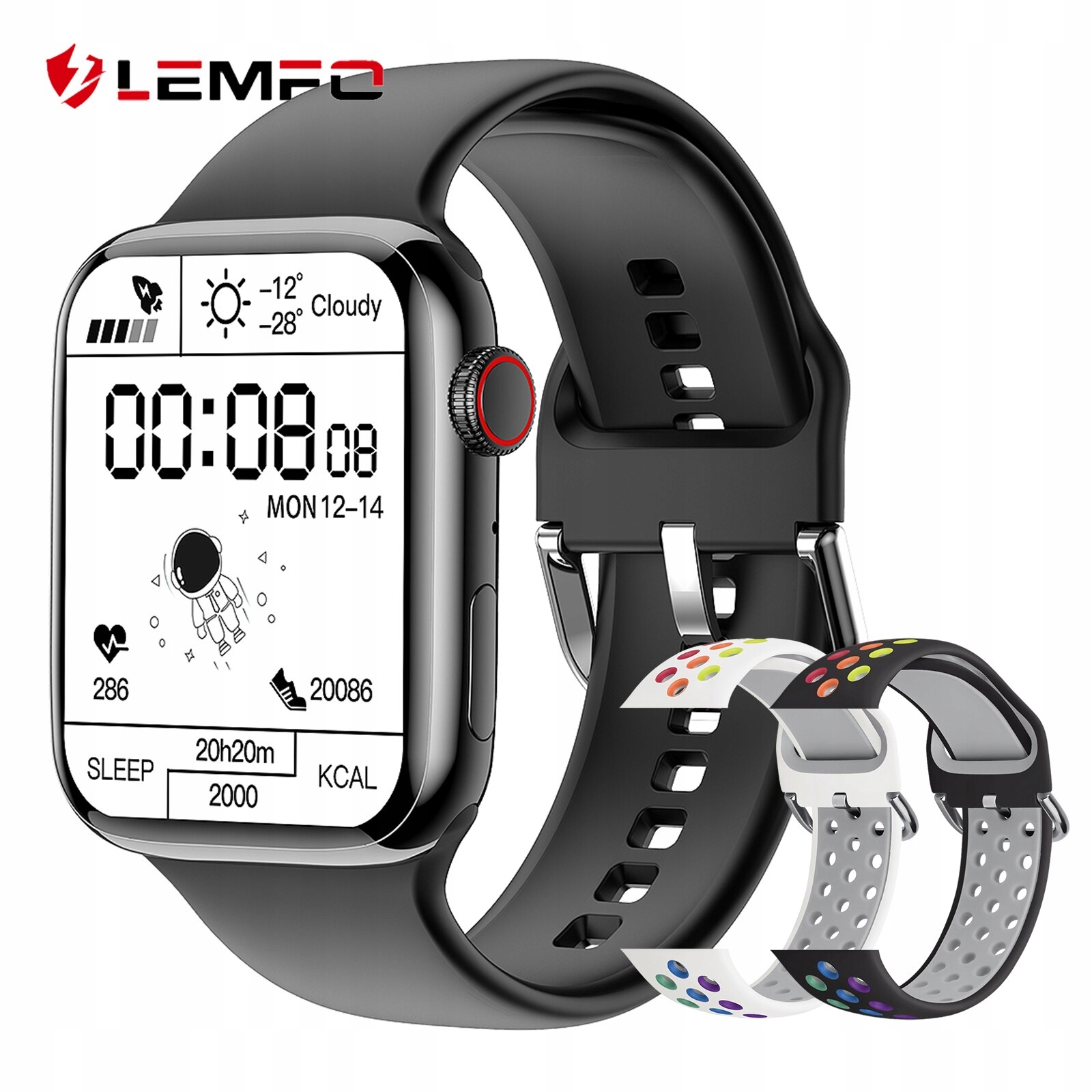 Unisex hodinky -  Smartwatch Watch-Black Set 8 44 mm pd7max