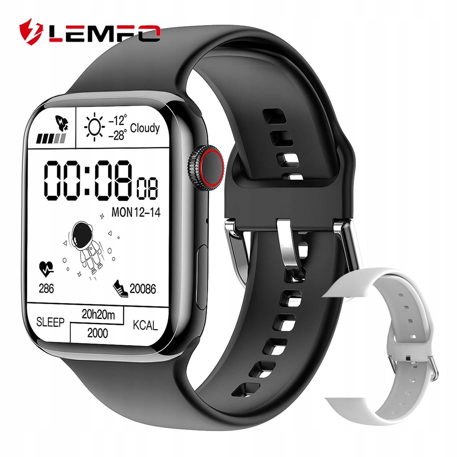 Unisex hodinky - Smartwatch Watch-Black Set 1 44 mm pd7max
