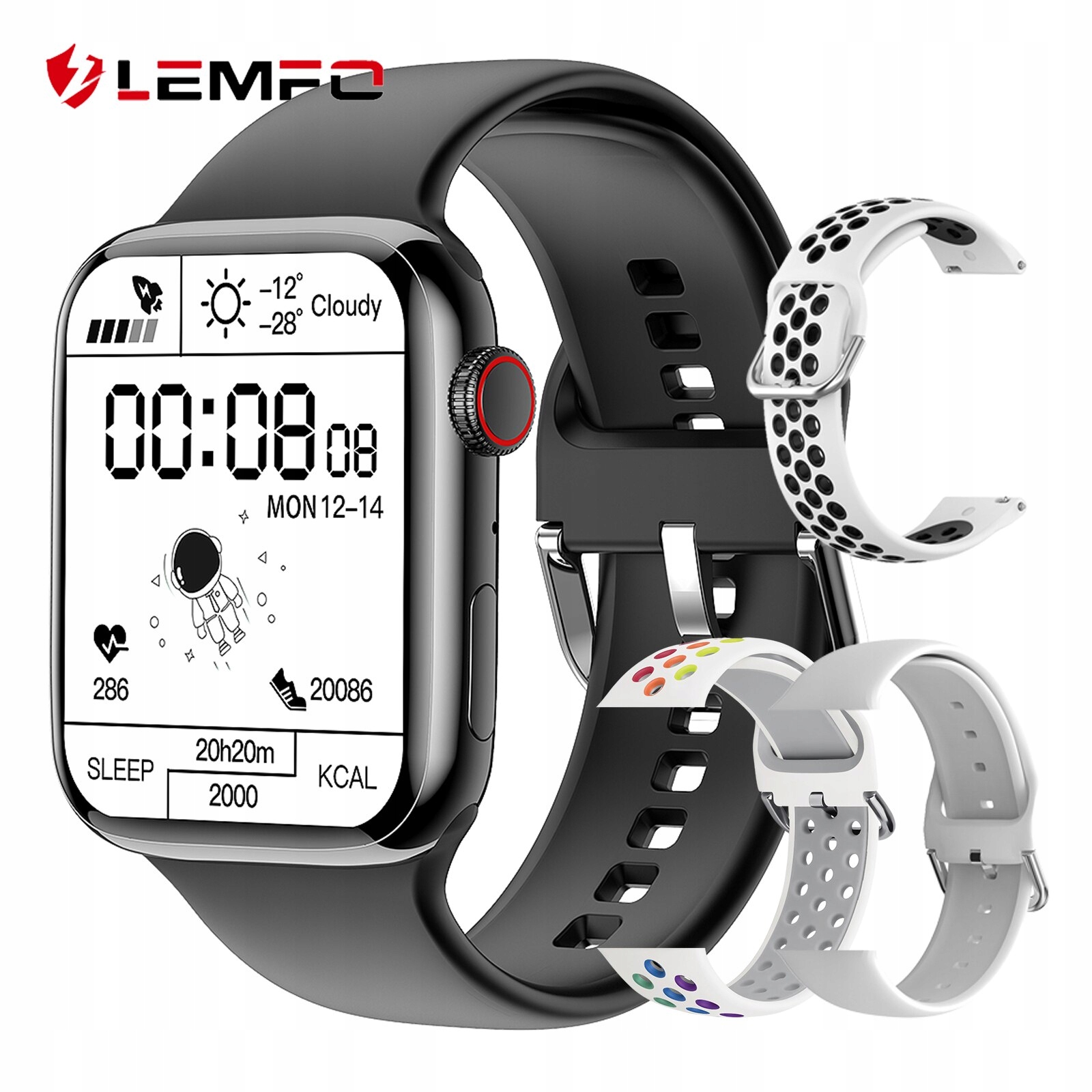 Unisex hodinky - Smartwatch Watch-Black Set 10 44 mm pd7max