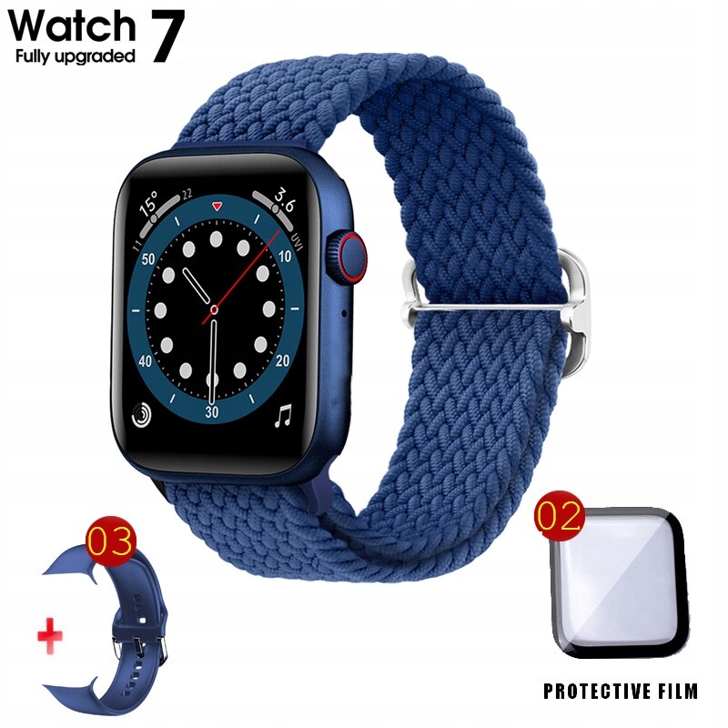 Unisex hodinky - Smartwatch Watch-All Blue Nylon