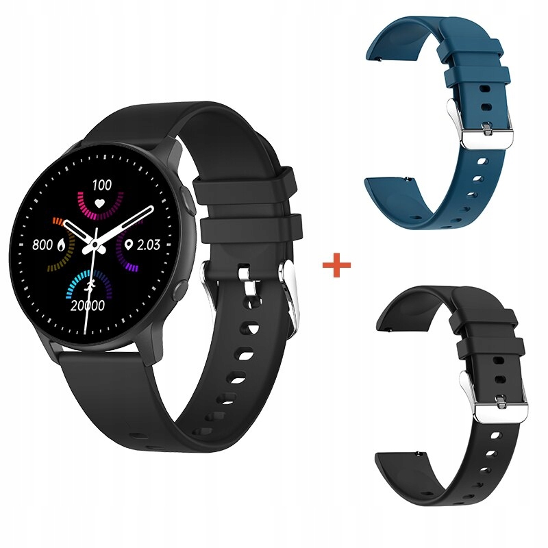 Unisex hodinky - Smartwatch Watch-čierno pridať pruhy