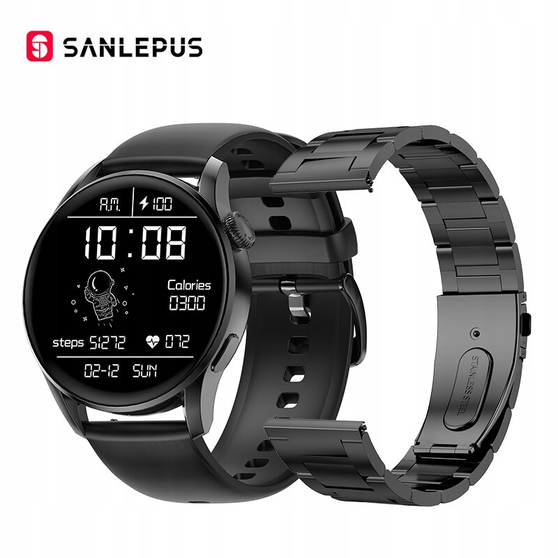 Unisex hodinky - Smartwatch Watch-Black Double Stripes