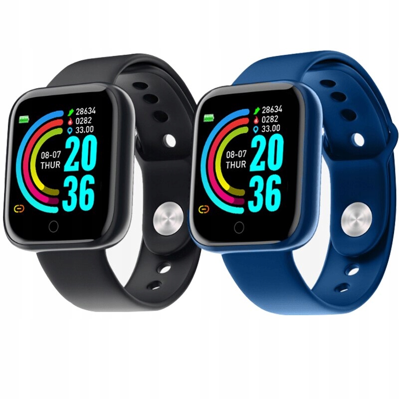 Unisex hodinky - Smartwatch Watch-Black-Blue