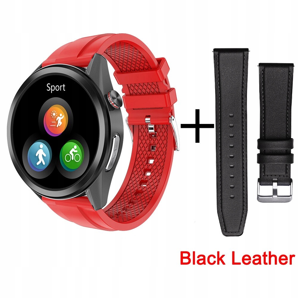 Unisex hodinky - Smartwatch Watch-čierno červeno-čierne l