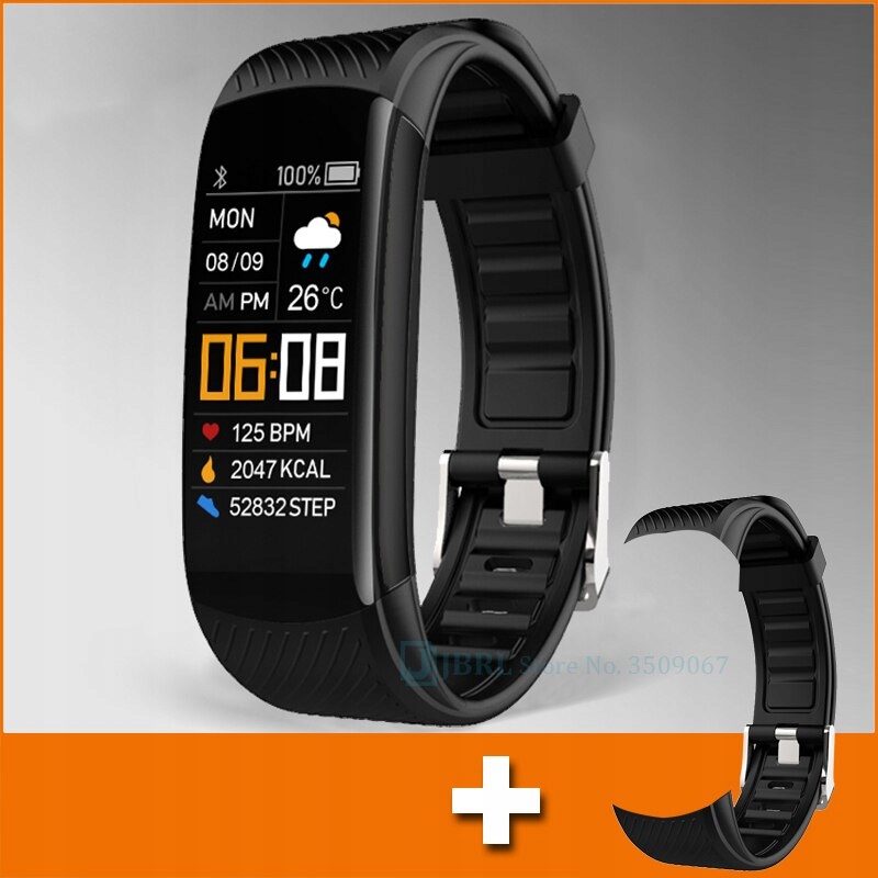 Unisex hodinky - Smartwatch Watch-Black Pridajte 1 pás
