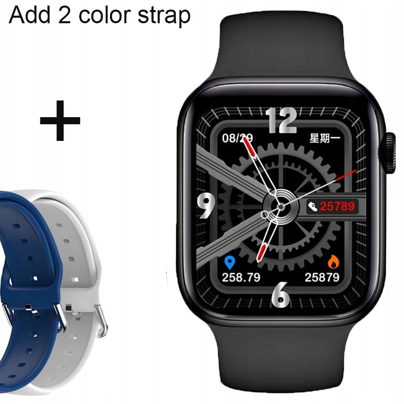 Unisex hodinky - Smartwatch Watch-čierno pridať modrú bielu farbu