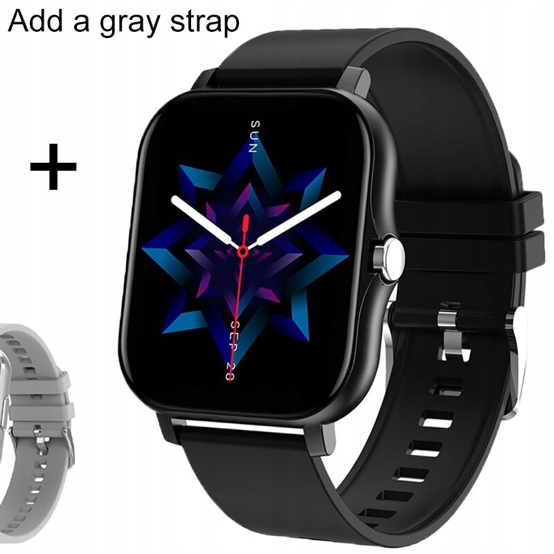 Unisex hodinky - Smartwatch Watch-čierno pridať sivú šedú farbu
