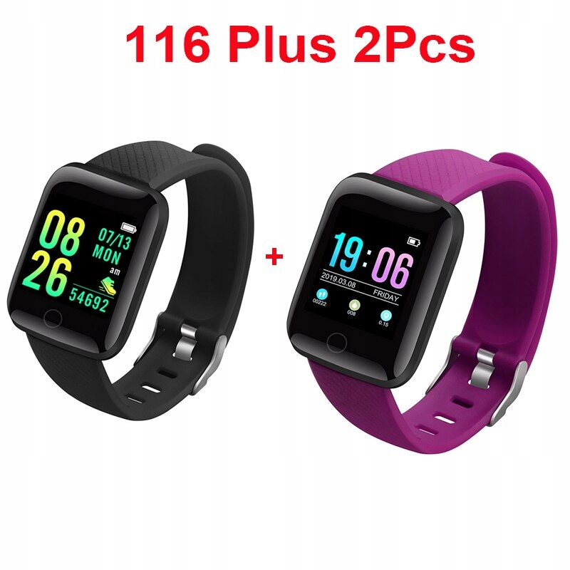 Unisex hodinky - Smartwatch Watch-čierna fialová