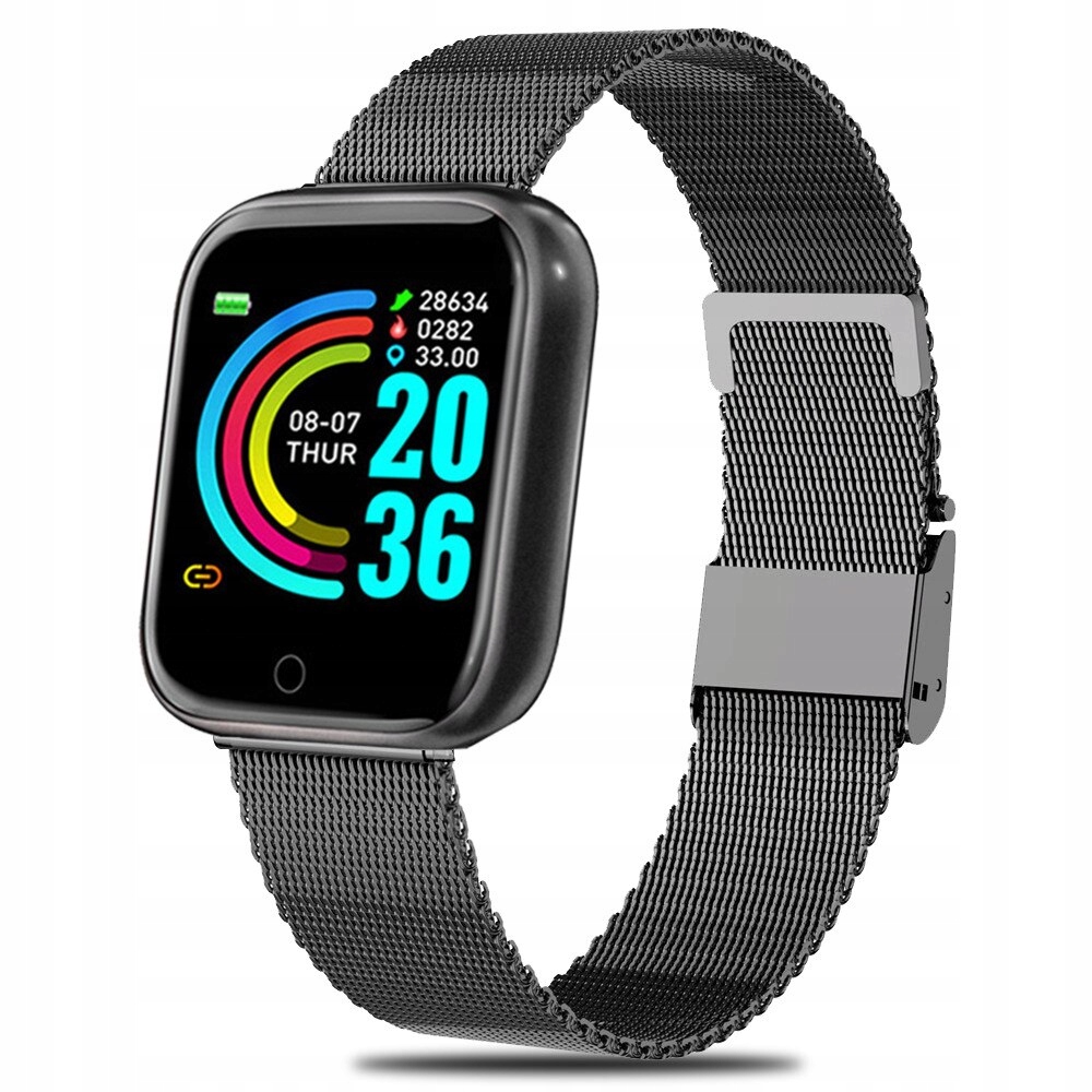 Unisex hodinky - Smartwatch Watch-Black (oceľový pás)