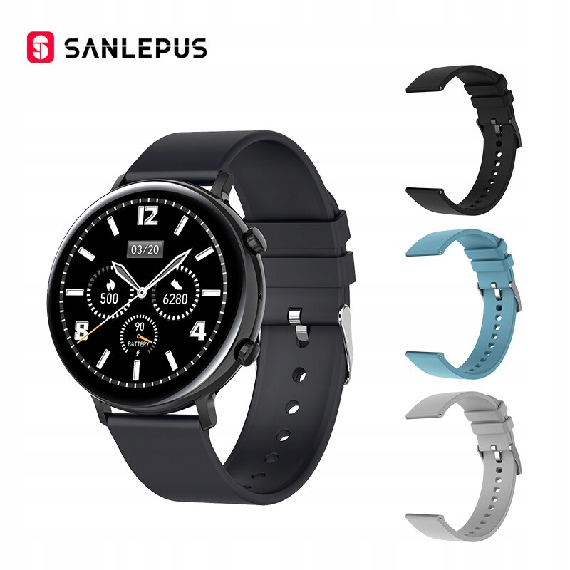 Unisex hodinky - Smartwatch Watch-Black s 3 pruhmi