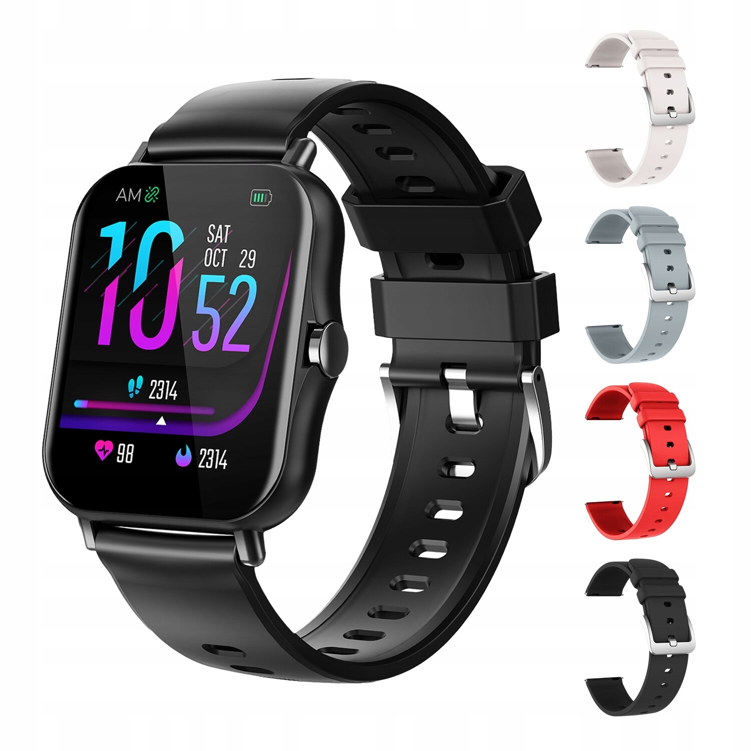 Unisex hodinky - Smartwatch Watch-Black so 4 pruhmi
