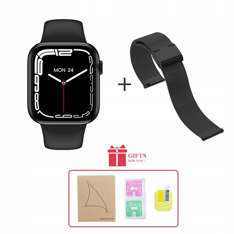 Unisex hodinky -  Smartwatch Watch-Black s pásom B
