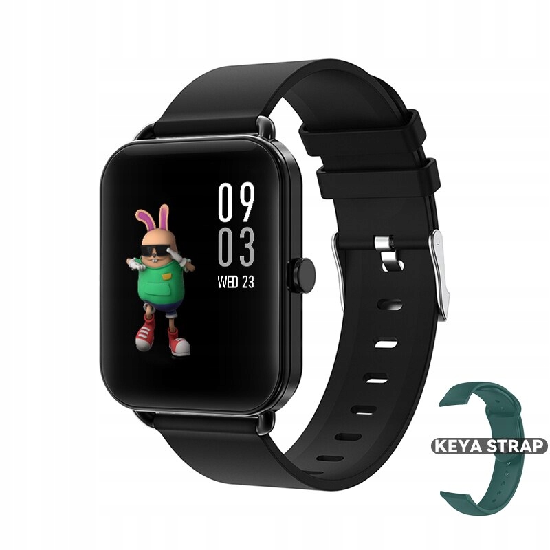 Unisex hodinky - Smartwatch Watch-Black so zelenou