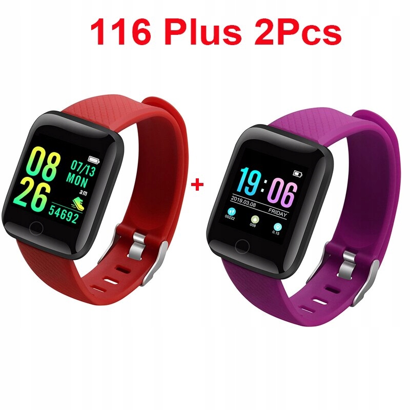 Unisex hodinky -  Smartwatch Watch-Red Purple