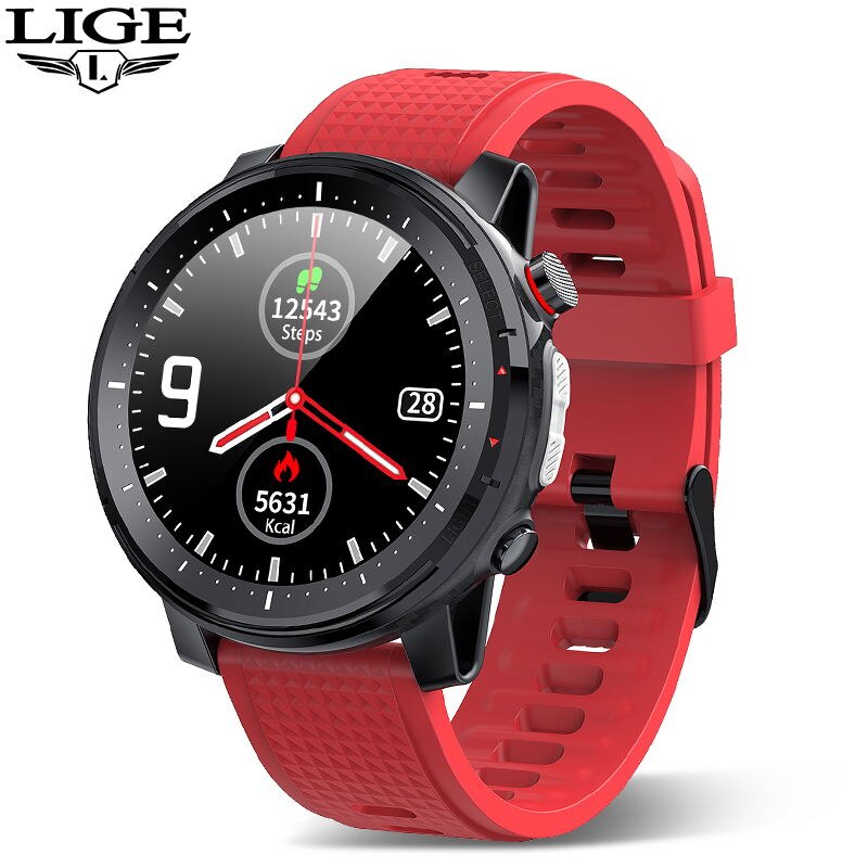 Unisex hodinky - Smartwatch Watch-červená čierna