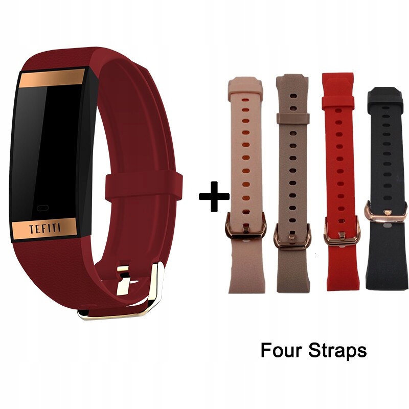 Unisex hodinky - Smartwatch Watch-Red Pridať štyri pruhy