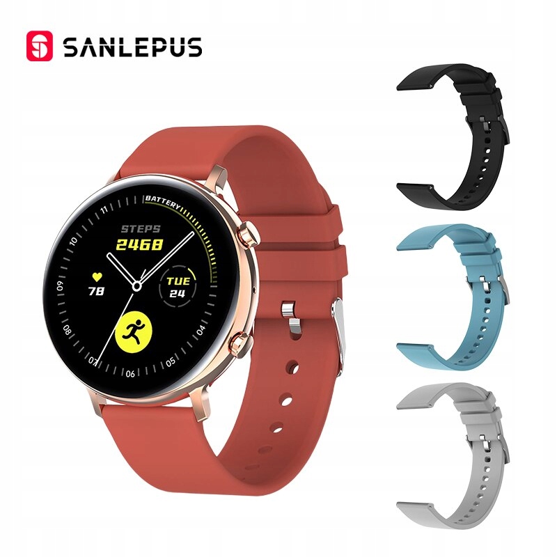 Unisex hodinky - Smartwatch Watch-Red s 3 pruhmi