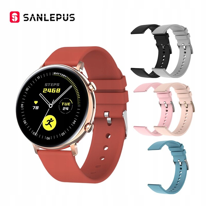 Unisex hodinky - Smartwatch Watch-Red s 5 pruhmi
