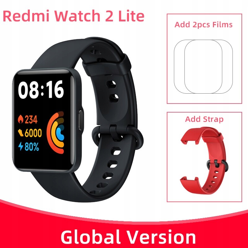 Unisex hodinky -  Smartwatch Watch-add Red GV Belt