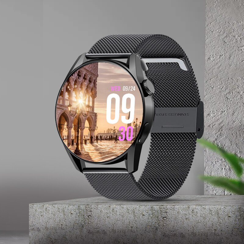Unisex hodinky - Smartwatch Watch-GT3 Milanese Black