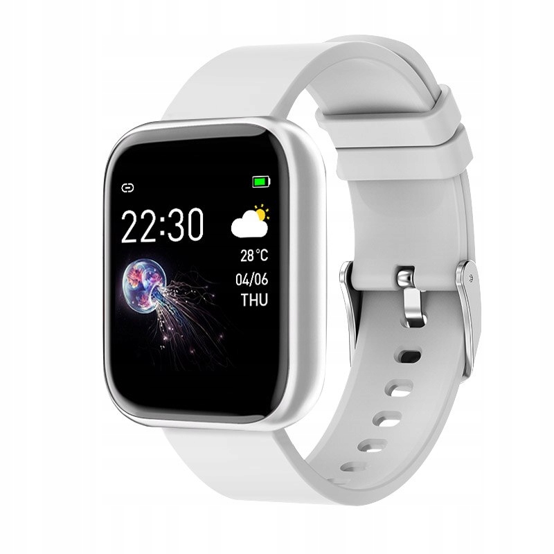 Unisex hodinky - Smartwatch Watch-I5S biely silikón