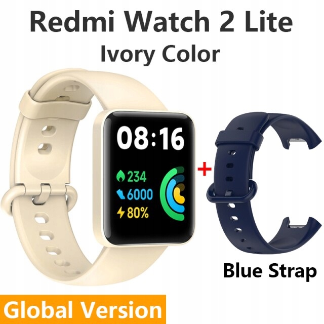 Unisex hodinky - Smartwatch Watch-Ivory n Blue Strap