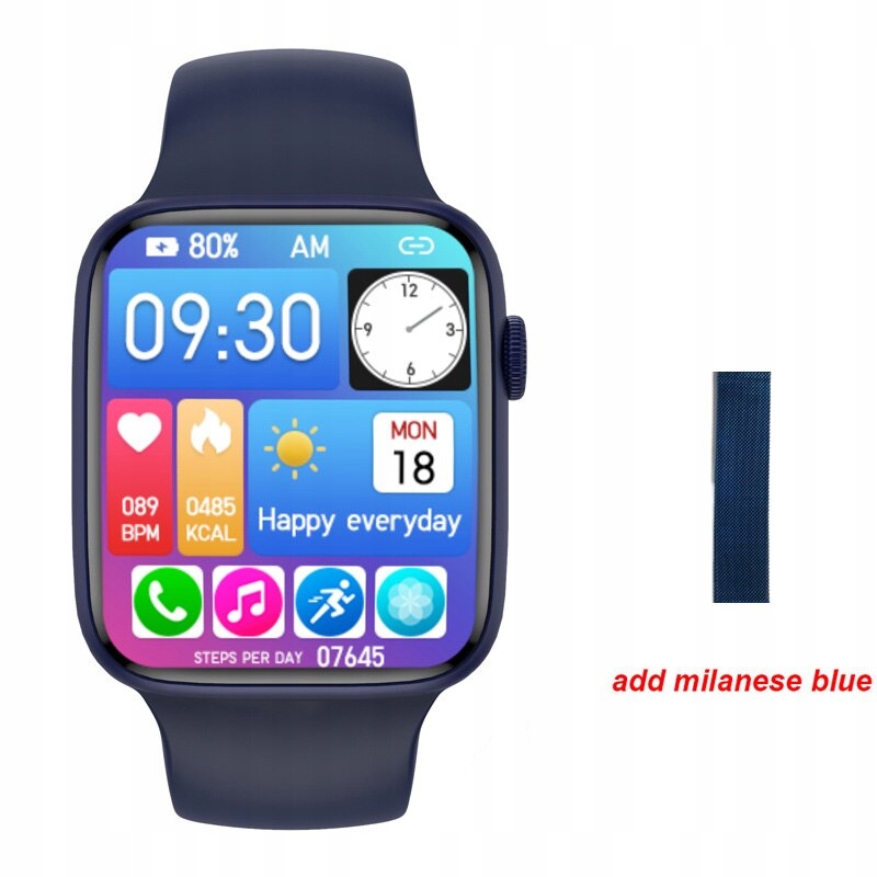 Unisex hodinky - 45 mm smartwatch.