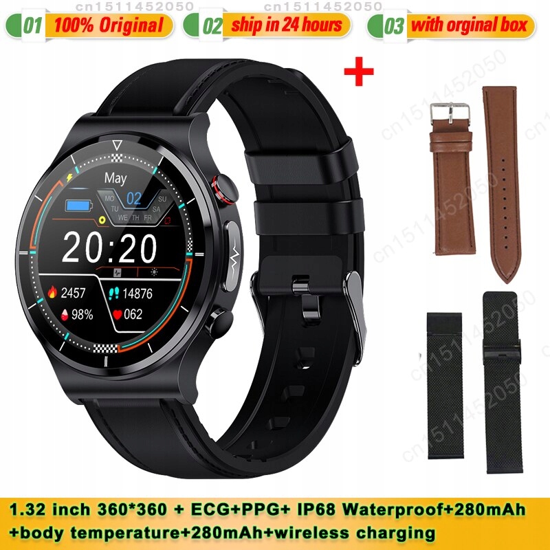 Unisex hodinky - Smartwatch Watch-Khaki s originálnym krabičkou