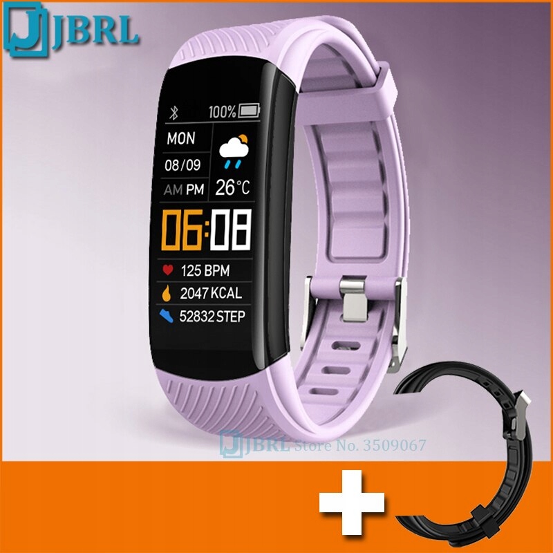 Unisex hodinky - Smartwatch Watch-l Purple pridajte popruh