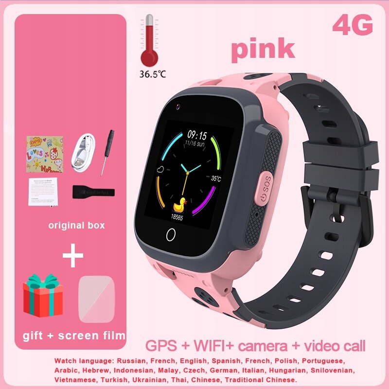 Unisex hodinky - Smartwatch Watch-LT25 Pink Ázijská verzia